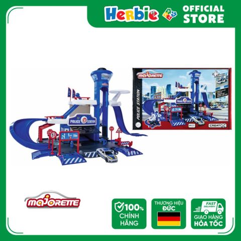 Bộ Đồ Chơi Xe Mô Hình Cảnh Sát MAJORETTE Creatix Police Station 212050036 - Herbie Toys