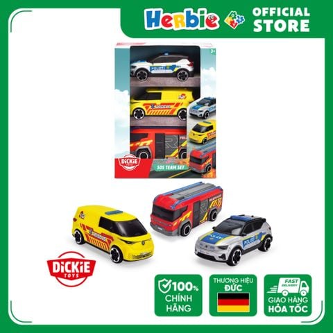 Bộ 3 Đồ Chơi Xe Cứu Hộ DICKIE TOYS SOS Team 203712028 - Herbie Toys