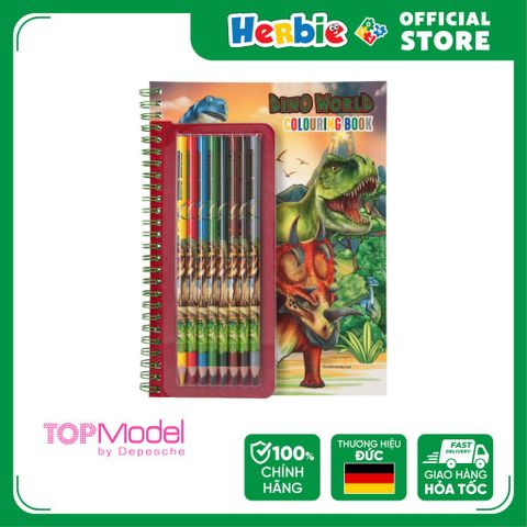 Đồ Chơi BST Thiết Kế Tô Màu TOPMODEL Dino World Colouring Book 0411385 - Herbie Toys