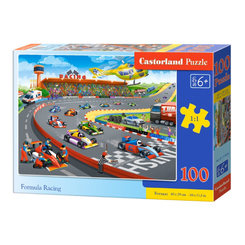 Đồ Chơi Xếp Hình Puzzle 100 Mảnh CASTORLAND Formula Racing Jigsaw Puzzle B-111046 - Herbie Toys