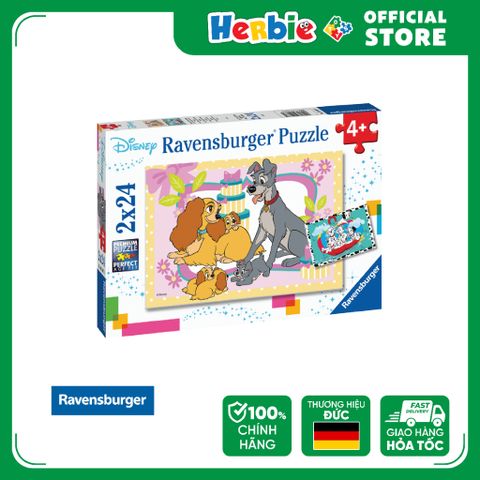 Đồ Chơi Xếp Hình Puzzle 2 Bộ 24 Mảnh RAVENSBURGER Disney's Favorite Puppies Jigsaw Puzzle RV050871 - Herbie Toys