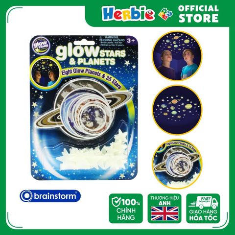Đồ Chơi Phát Sáng Glitter BRAINSTORM TOYS Glow Stars & Planets B8623 - Herbie Toys