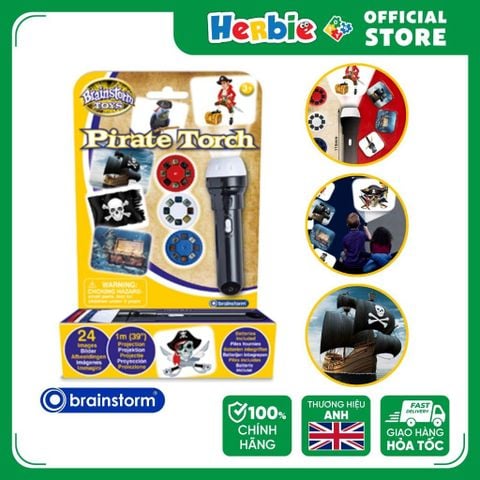 Đồ Chơi Đèn Pin Flashlight BRAINSTORM TOYS Pirate Torch and Projector E2058 - Herbie Toys