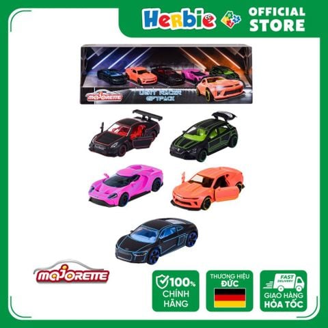 Bộ 5 Đồ Chơi Xe Mô Hình MAJORETTE Light Racer 5 Pieces Giftpack 212053179 - Herbie Toys