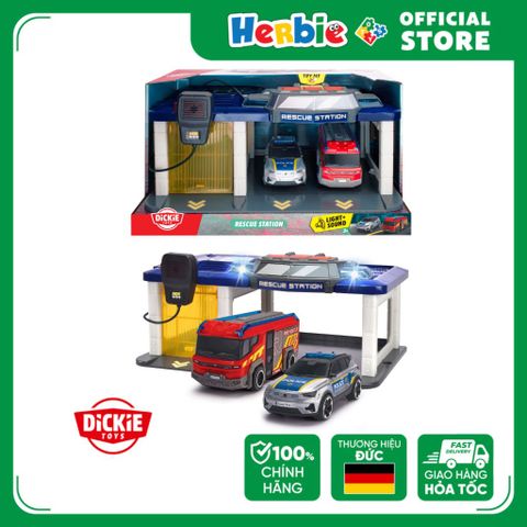 Đồ Chơi Trạm Cứu Hộ Kèm Bộ Đàm DICKIE TOYS Rescue Station 203716026038 - Herbie Toys