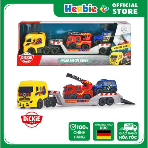Bộ Đồ Chơi Xe Tải Cứu Hộ DICKIE TOYS Micro Rescue Truck 203715020 - Herbie Toys