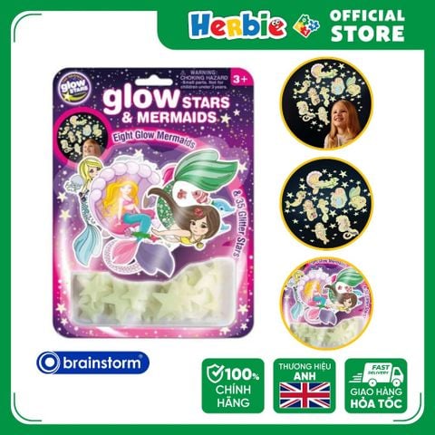Đồ Chơi Đèn Pin Flashlight BRAINSTORM TOYS Glow Stars and Mermaids B8628 - Herbie Toys