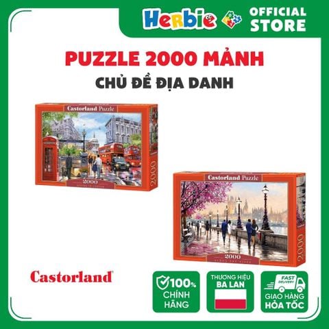 [CHỌN MẪU] Đồ Chơi Xếp Hình Puzzle 2000 Mảnh CASTORLAND Chủ Đề Địa Danh - Herbie Toys