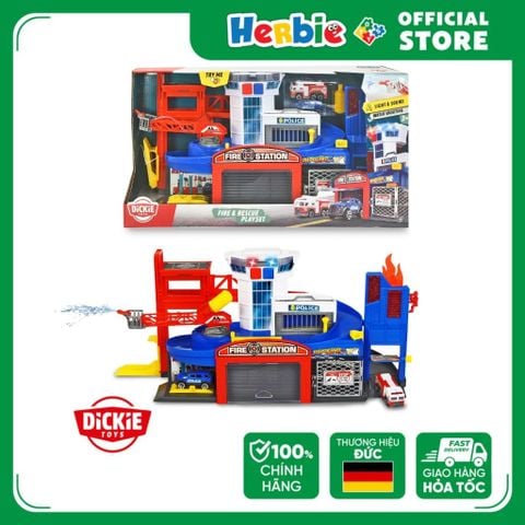 Bộ Đồ Chơi Trạm Cứu Hộ DICKIE TOYS Fire & Rescue Playset 203719021 - Herbie Toys