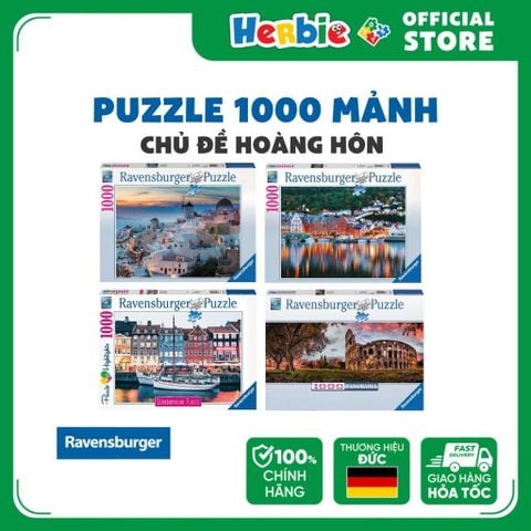 [CHỌN MẪU] Đồ Chơi Xếp Hình Puzzle 1000 Mảnh RAVENSBURGER Chủ Đề Hoàng Hôn - Herbie Toys