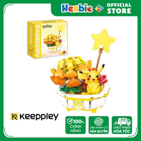 Đồ Chơi Lắp Ráp KEEPPLEY Pokemon Bonsai Series Pikachu K20217 - Herbie Toys