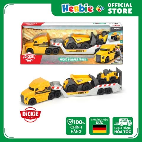 Bộ Đồ Chơi Xe Xây Dựng DICKIE TOYS Mack/Volvo Micro Builder Truck 203725005 - Herbie Toys