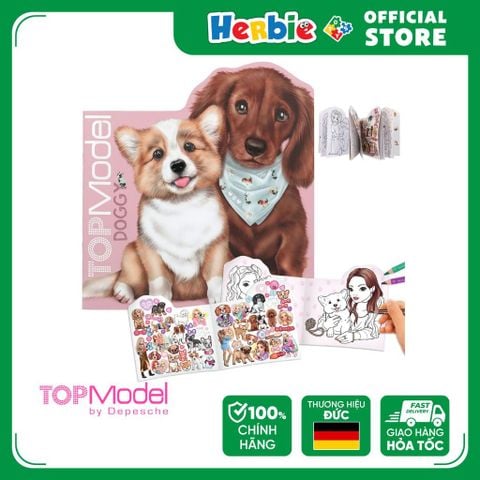 Đồ Chơi BST Thiết Kế Tô Màu TOPMODEL Doggy Colouring Book Figural Kitty And Doggy 0412714
