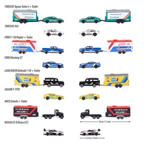 Đồ Chơi Xe Mô Hình MAJORETTE Car Trailer 212053111 - Herbie Toys