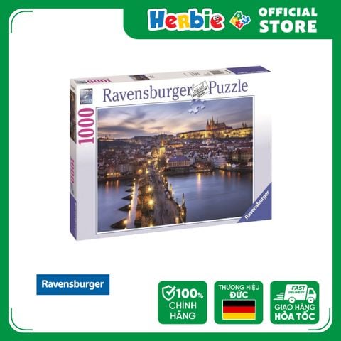 Đồ Chơi Xếp Hình Puzzle 1000 Mảnh RAVENSBURGER Prag Bei Nacht Jigsaw Puzzle 197408 - Herbie Toys