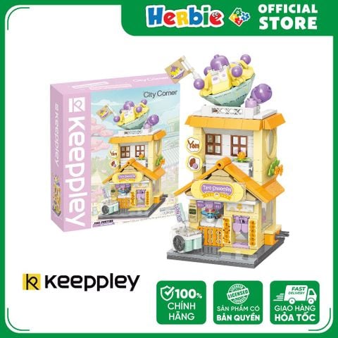 Đồ Chơi Lắp Ráp KEEPPLEY City Corner Taro Smoothie Shop Building Blocks K28026 - Herbie Toys