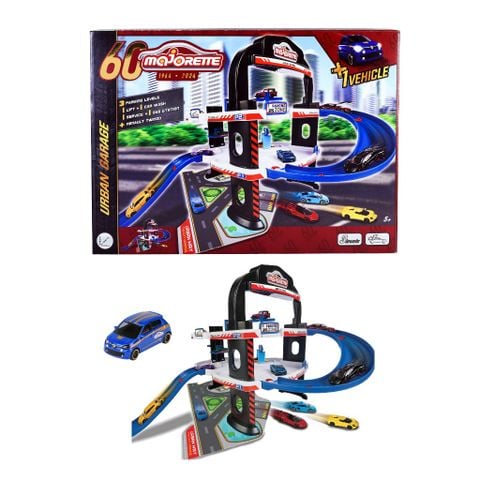 Bộ Đồ Chơi Mô Hình MAJORETTE Urban Garage 60 Years Anniversary + 1 Car 212059982 – Herbie Toys