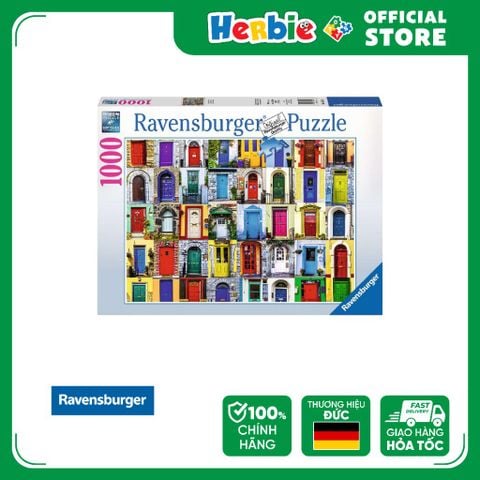 Đồ Chơi Xếp Hình Puzzle 1000 Mảnh RAVENSBURGER Doors of the World Jigsaw Puzzle 195244 - Herbie Toys