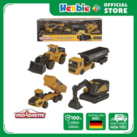 Bộ 4 Đồ Chơi Xe Mô Hình MAJORETTE Volvo 4 Pieces Giftpack 212057287 - Herbie Toys