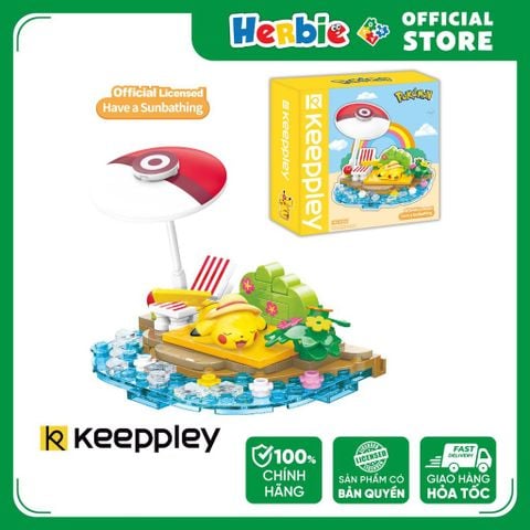 Đồ Chơi Lắp Ráp KEEPPLEY Pokemon - Have a Sunbathing K20222 Building Block - Herbie Toys
