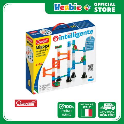 Đồ Chơi Giáo Dục Phát Triển Trí Tuệ QUERCETTI 6546 Migoga Marble Run Transparent 45 Pieces - Herbie Toys