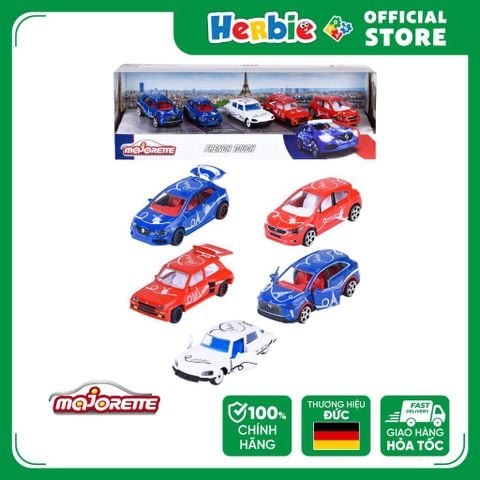 Bộ 5 Đồ Chơi Xe Mô Hình MAJORETTE French Touch 5 Pieces Giftpack 212055012 - Herbie Toys