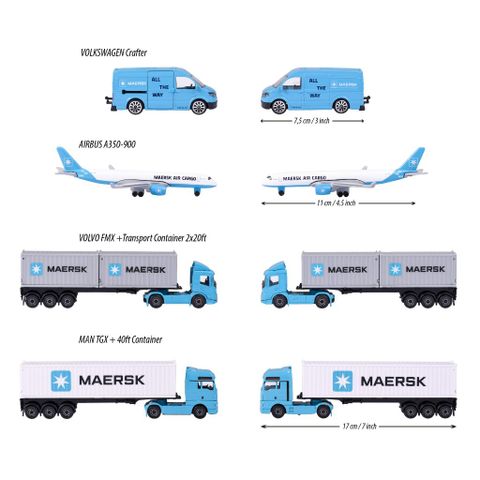 Đồ Chơi Xe Mô Hình MAJORETTE MAERSK Transport Vehicles 212057289 - Herbie Toys