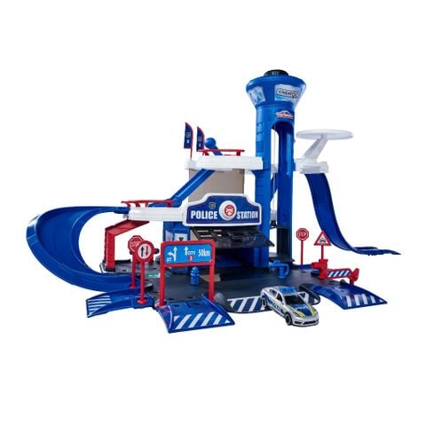 Bộ Đồ Chơi Xe Mô Hình Cảnh Sát MAJORETTE Creatix Police Station 212050036 - Herbie Toys