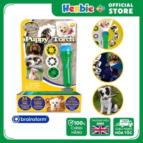 Đồ Chơi Đèn Pin Flashlight BRAINSTORM TOYS Puppy Torch and Projector E2073 - Herbie Toys