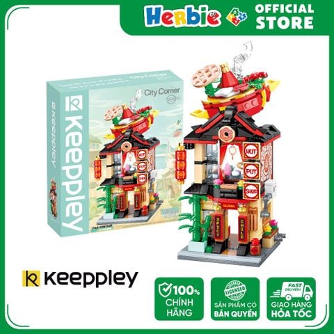 Đồ Chơi Lắp Ráp KEEPPLEY City Corner Hotpot Restaurant Building Blocks K28013 - Herbie Toys