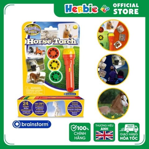 Đồ Chơi Đèn Pin Flashlight BRAINSTORM TOYS Horse Torch and Projector E2022 - Herbie Toys