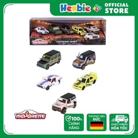 Bộ 5 Đồ Chơi Xe Mô Hình MAJORETTE CastHeads Series 5 Pieces Giftpack 212054211 - Herbie Toys