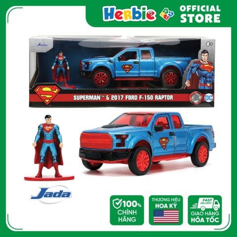 Đồ Chơi Xe Mô Hình JADA TOYS DC Comics Superman Figure & 2017 Ford F-150 Raptor 1:32 Diecast Toys 33092 - Herbie Toys