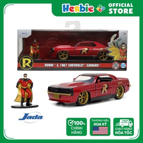 Đồ Chơi Xe Mô Hình JADA TOYS DC Comics Batman 1969 Chevrolet Camaro & Robin Figure 1:32 Diecast Toys 33088 - Herbie Toys