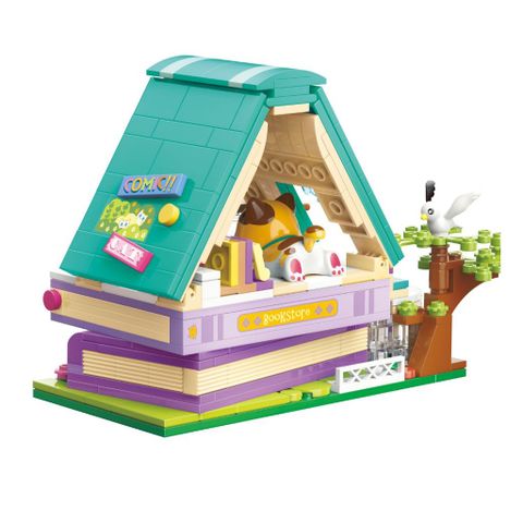 Đồ Chơi Lắp Ráp KEEPPLEY Lovely Street Calico Cat-Comic Book Store Building Blocks K28018 - Herbie Toys