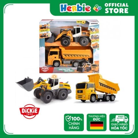 Bộ Đồ Chơi Xe Xây Dựng DICKIE TOYS Construction Twin Pack 203726008 - Herbie Toys