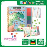 Đồ Chơi BST Thiết Kế Tô Màu Nước TOPMODEL DINO WORLD Fingerprint Fun 0412106 - Herbie Toys