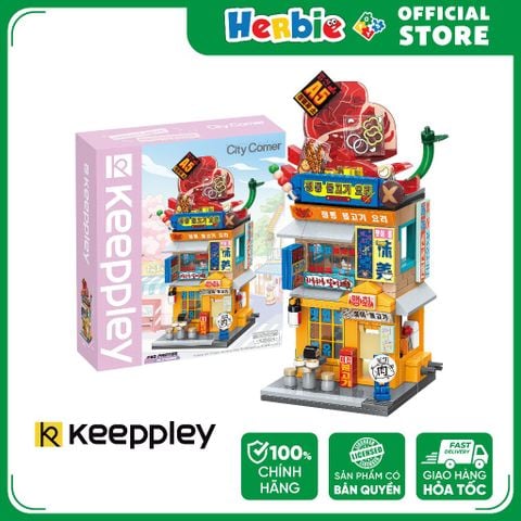 Đồ Chơi Lắp Ráp KEEPPLEY City Corner Korean Barbeque Restaurant Building Blocks K28024 - Herbie Toys