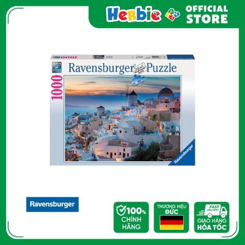 Đồ Chơi Xếp Hình Puzzle 1000 Mảnh RAVENSBURGER Santorini Jigsaw Puzzle 196111 - Herbie Toys