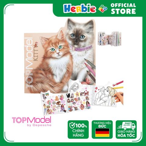 Đồ Chơi BST Thiết Kế Tô Màu TOPMODEL Kitty Colouring Book Figural Kitty And Doggy 0412713 - Herbie Toys