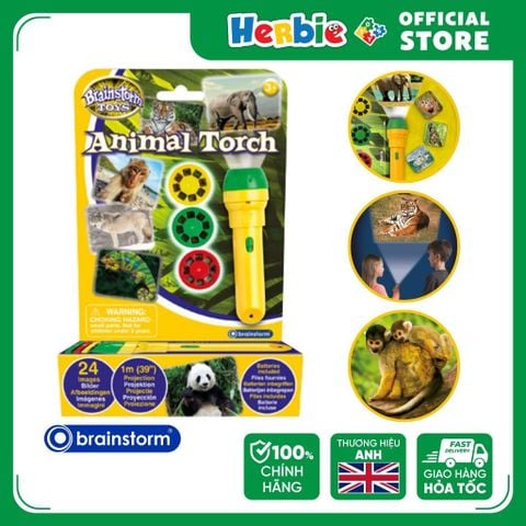 Đồ Chơi Đèn Pin Flashlight BRAINSTORM TOYS Animal Torch and Projector E2012 - Herbie Toys
