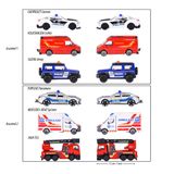 Bộ 3 Đồ Chơi Xe Mô Hình Cứu Hộ MAJORETTE S.O.S. 3 Pieces Set 212057261 - Herbie Toys
