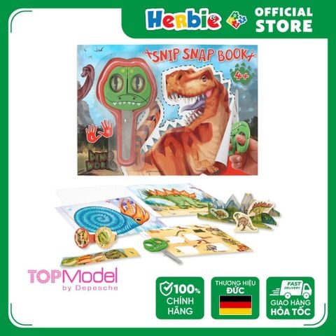Đồ Chơi BST Thiết Kế Cắt Dán TOPMODEL Dino World Snip Snap Book 0412133 - Herbie Toys