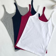 Áo 2 dây nữ vải thun mát VM STYLE, Áo hai dây form ôm croptop màu trơn basic dễ phối đồ đi học, đi chơi ATU00831