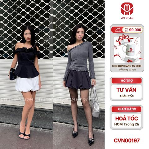 Chân váy bí VMSTYLE chân váy ngắn form dáng xòe công chúa có lót đi học, đi chơi CVN00197