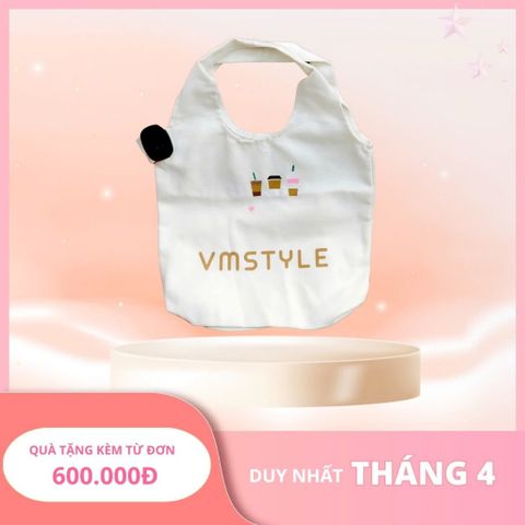 [QUÀ TẶNG KHÔNG BÁN] Túi xách không dệt VMSTYLE trắng chữ nhật đơn giản, tiện lợi - TXG00005