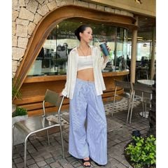 Áo Sơ Mi Vạt Bầu VM STYLE Chất Vải Đũi Mỏng Kèm Áo Dây Đi Biển, Đi Chơi SMU00255