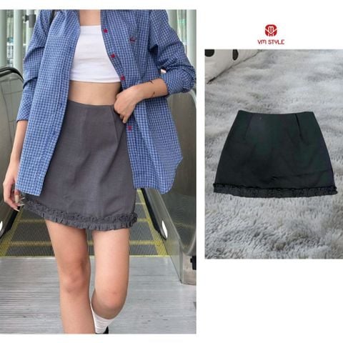 Chân váy ngắn coquette phối bèo VMSTYLE Chân váy chữ a CVN00194