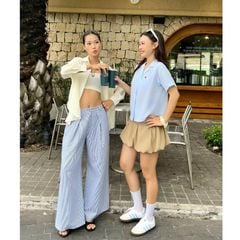 Áo Sơ Mi Vạt Bầu VM STYLE Chất Vải Đũi Mỏng Kèm Áo Dây Đi Biển, Đi Chơi SMU00255