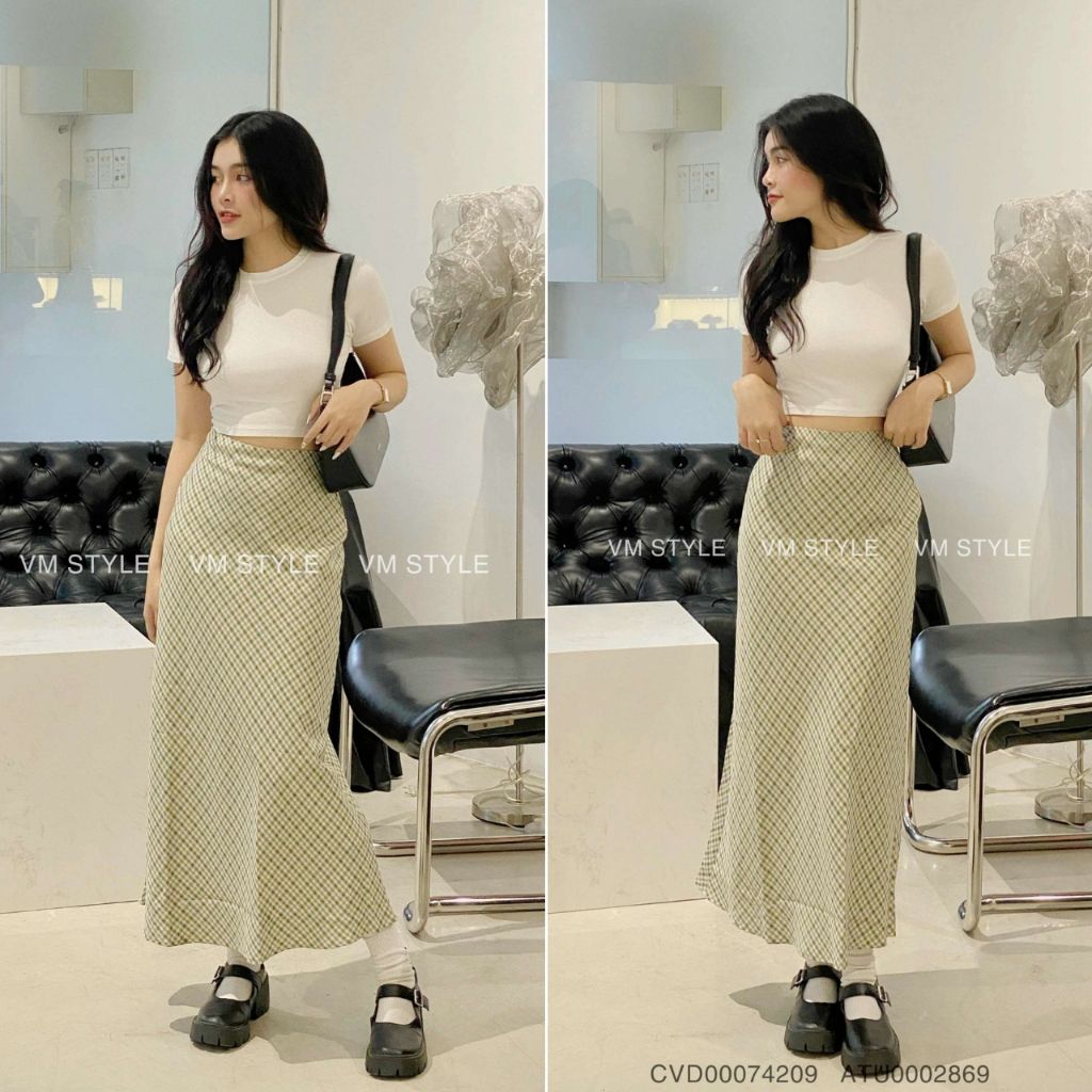 Áo croptop trơn nữ VMSTYLE chất thun co giãn ngắn tay nhiều màu sắc dễ phối đồ đi học, đi chơi, đi làm - ATU00028